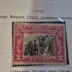 Vintage Red Commemorative 2 Cent Stamp - Home Design Accent